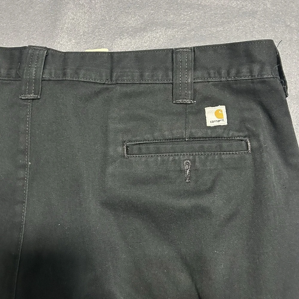 Carhartt B316 Black Carpenter Twill Work Pants Mens Size 42x34 Khaki Double Knee